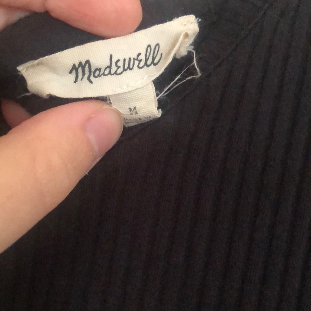Madewell Keyhole Back Ribbed Top - Picture 5 of 6